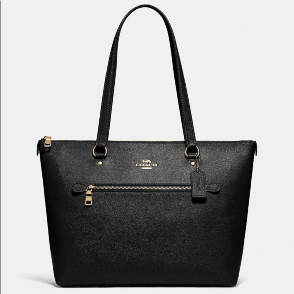 Coach Gallery Tote in Black with Gold Hardware